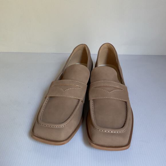 Oasis Society Women’s 7 Flats – Nude Beige Square Toe - Picture 4 of 8